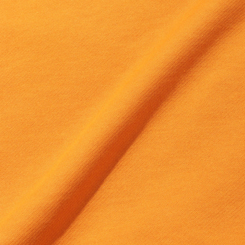 スヴィンプラチナム裏毛スウェットシャツアンバーオレンジの生地画像