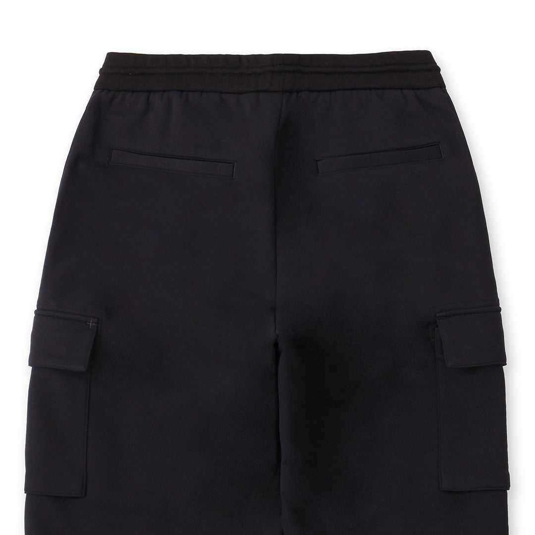 スビンプラチナム裏毛 ワイドカーゴパンツ ブラック | ＋CLOTHET ONLINE