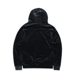 Velour Pull Over Hoodie Color: Navy