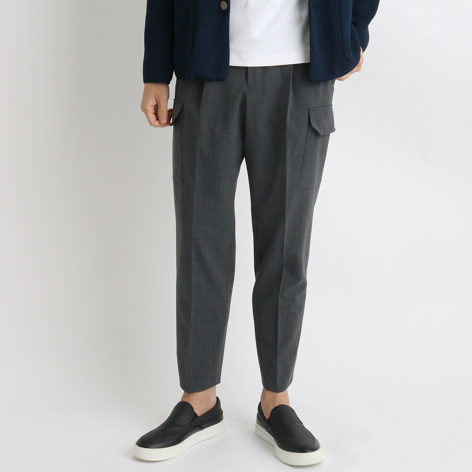 専用 チャコールトラウザー 黒スウェットパンツ ATTACHMENT（アタッチメント） スウェットパンツ ジャージ コットン