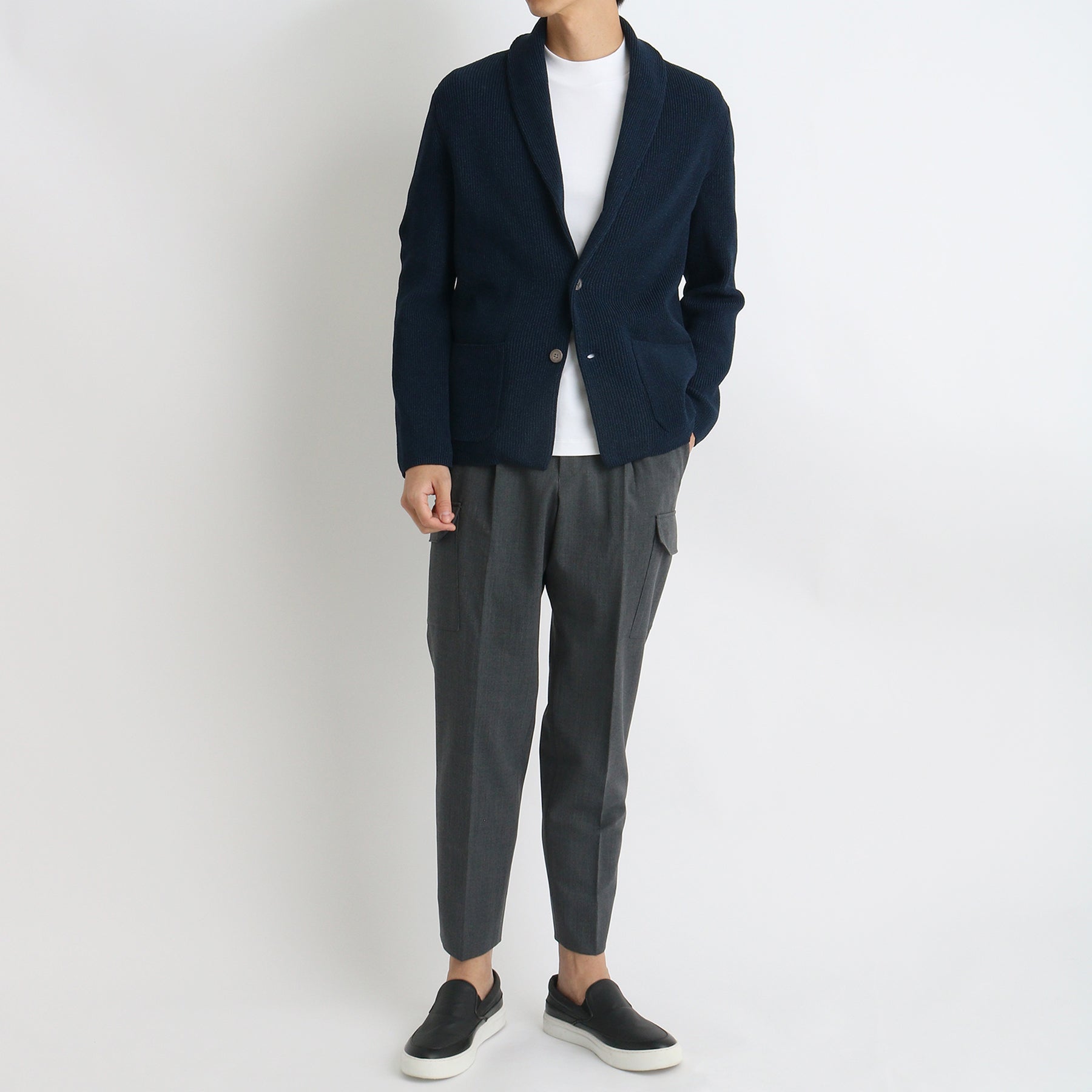 テックウールツーウェイストレッチ カーゴトラウザー ブラック