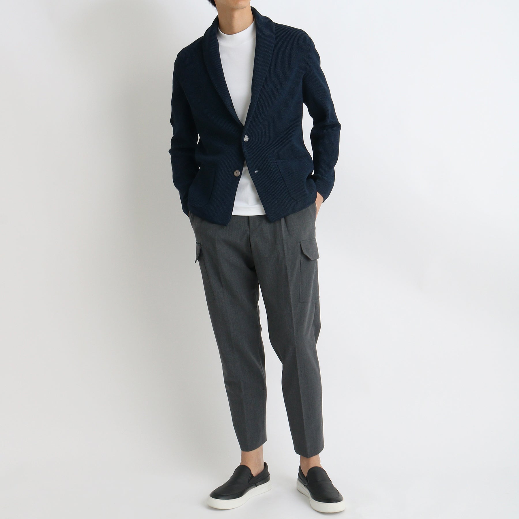 テックウールツーウェイストレッチ カーゴトラウザー ブラック