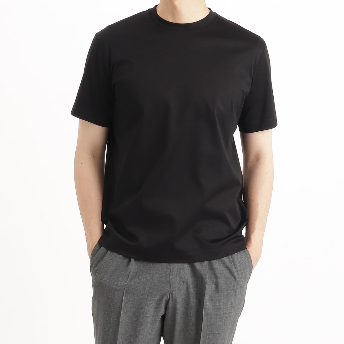 GIZA45ドレスTシャツ ブラック | ＋CLOTHET ONLINE