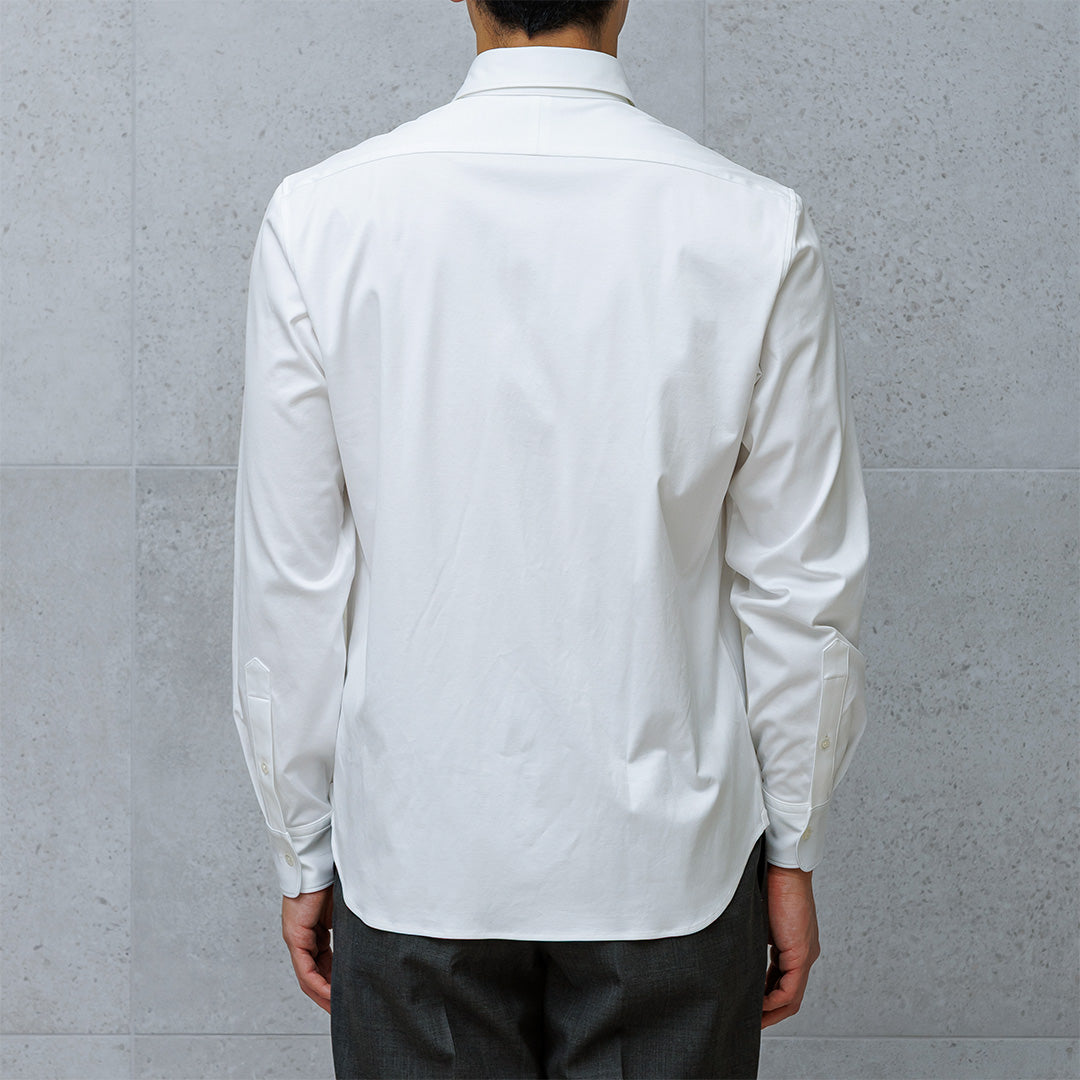 GIZA45 Horizontal Collar Shirt: White