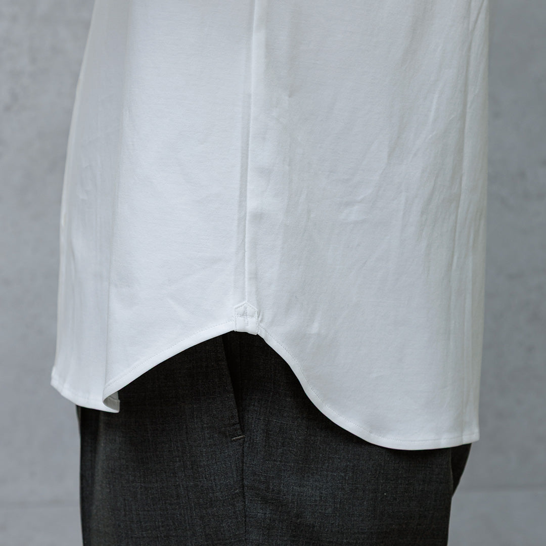 GIZA45 Horizontal Collar Shirt: White