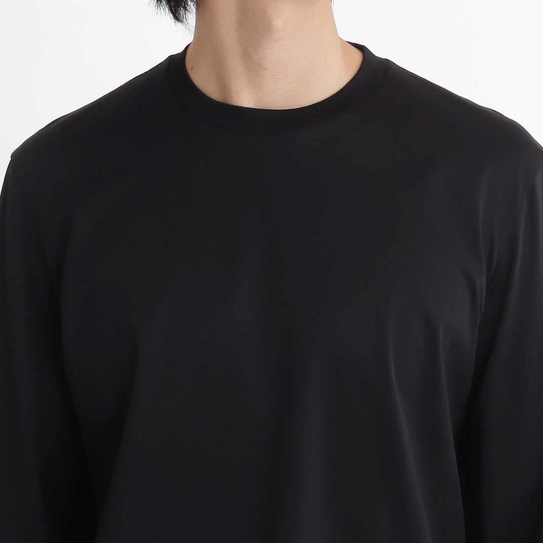 GIZA45ロングスリーブドレスTシャツ ブラック | ＋CLOTHET ONLINE