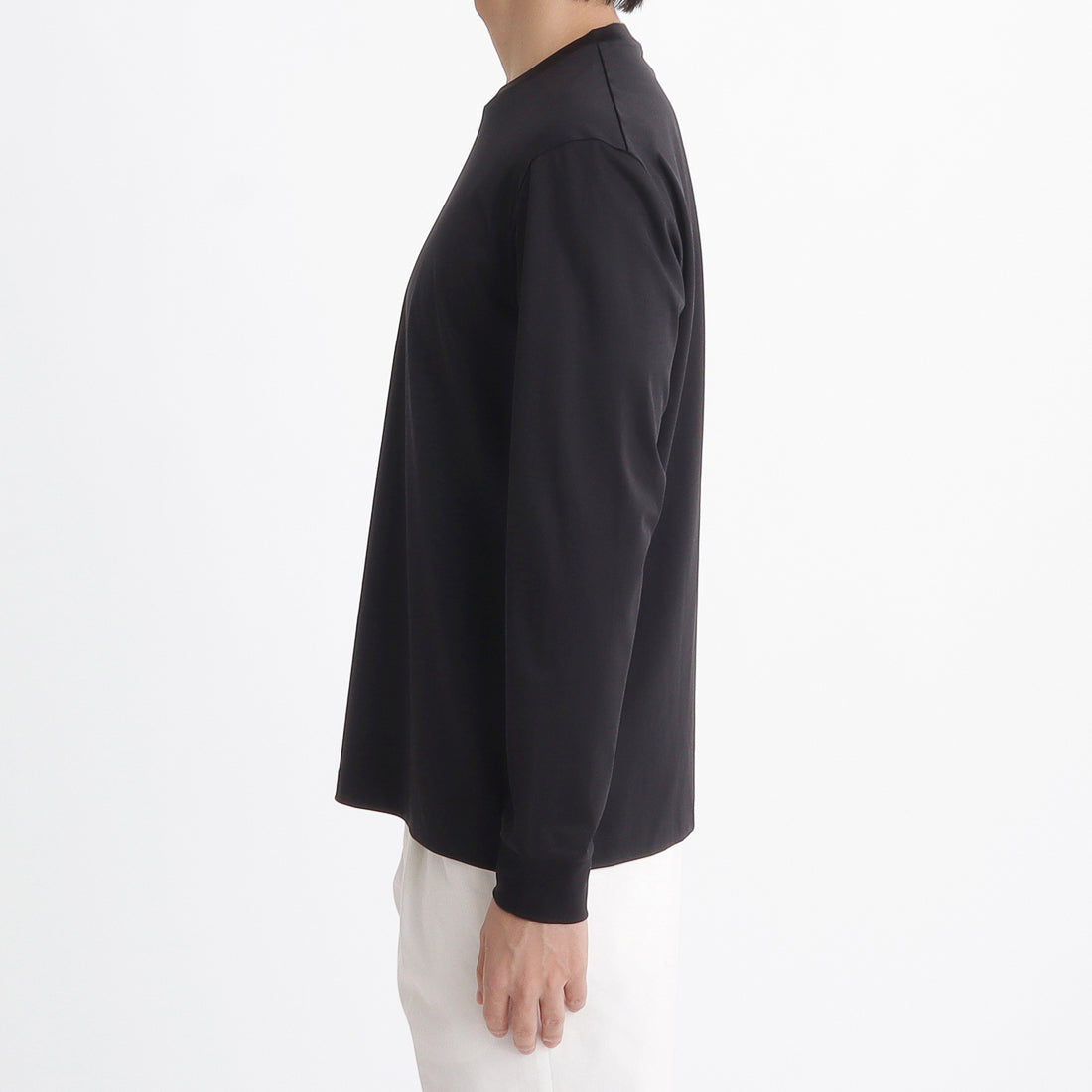 GIZA45ロングスリーブドレスTシャツ ブラック | ＋CLOTHET ONLINE