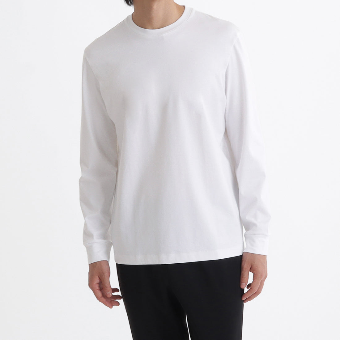 GIZA45ロングスリーブドレスTシャツ ホワイト | ＋CLOTHET ONLINE