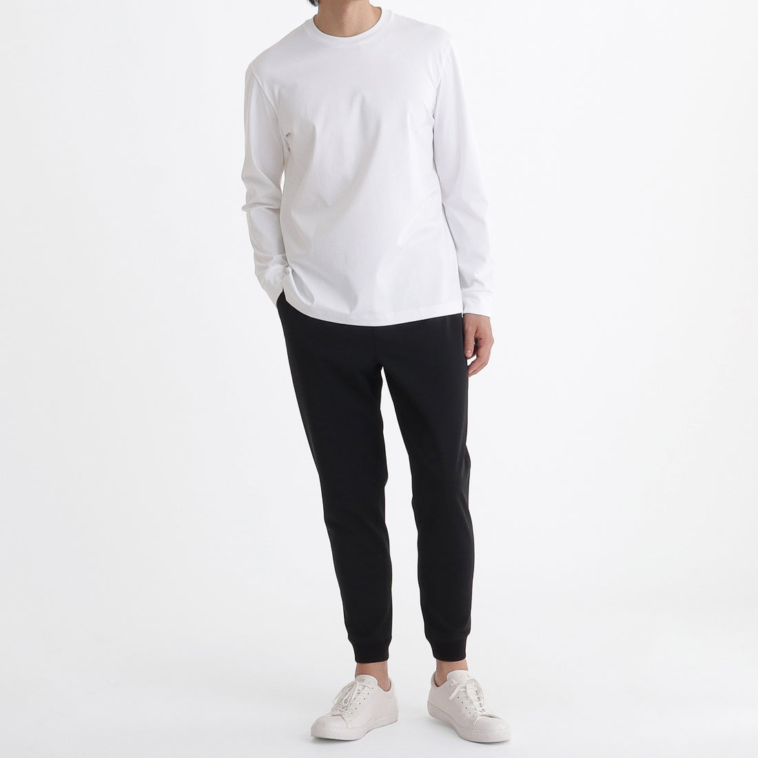 GIZA45 Long Sleeve Dress T-shirt Color: White