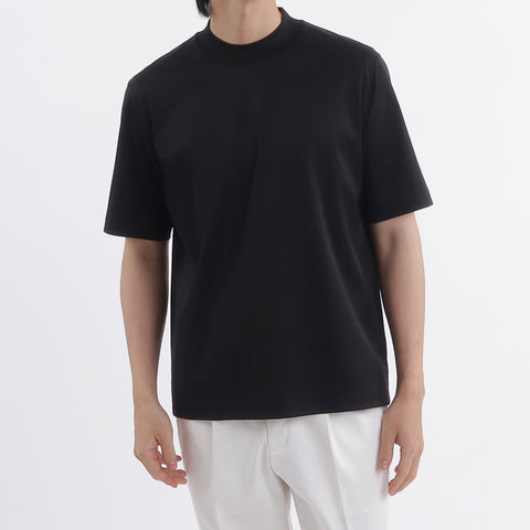 GIZA45 Mock Neck Dress T-shirt Color: Black