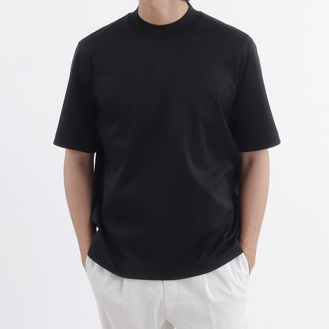 GIZA45 Mock Neck Dress T-shirt Color: Black