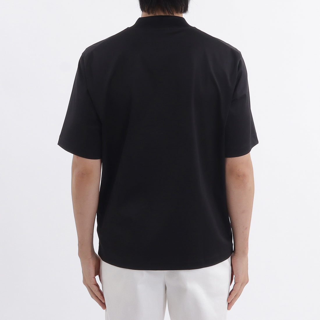 GIZA45 モックネックドレスTシャツ ブラック | ＋CLOTHET ONLINE