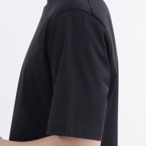 GIZA45 Mock Neck Dress T-shirt Color: Black