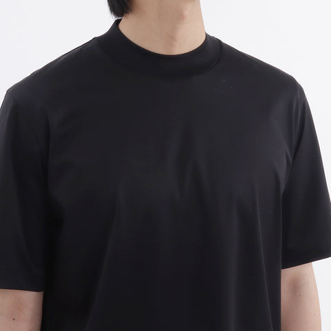 GIZA45 Mock Neck Dress T-shirt Color: Black