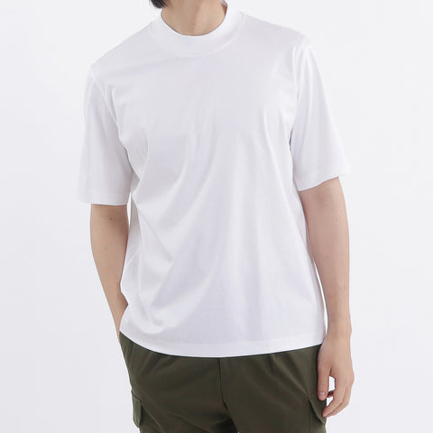 GIZA45 Mock Neck Dress T-shirt Color: White