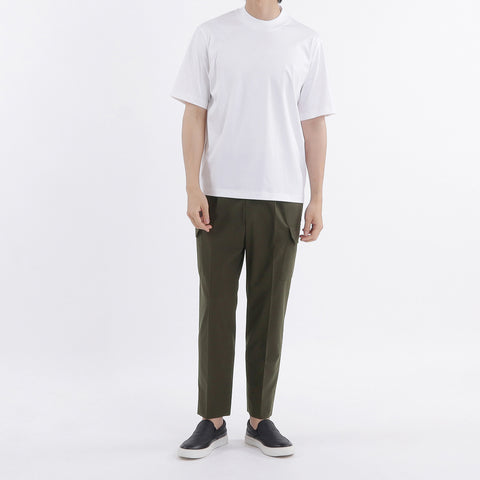 GIZA45 Mock Neck Dress T-shirt Color: White