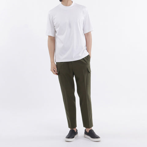 GIZA45 Mock Neck Dress T-shirt Color: White