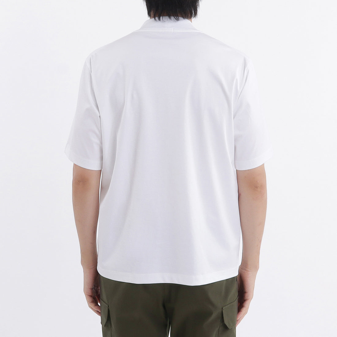 GIZA45 Mock Neck Dress T-shirt Color: White