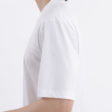 GIZA45 Mock Neck Dress T-shirt Color: White
