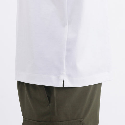 GIZA45 Mock Neck Dress T-shirt Color: White