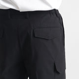 High Twist Cotton Panama Cargo Trousers Color: Black