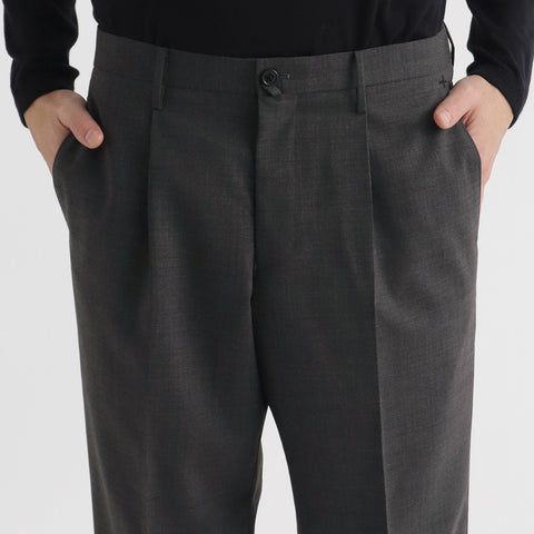 【THE LIMITED EDITION】P/W Tropical One Pleats Trousers Color: Charcoal