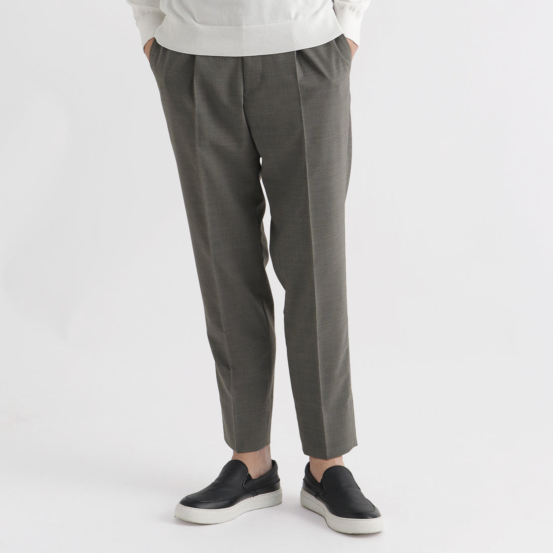 P/Wトロピカル ワンプリーツトラウザー チャコール | ＋CLOTHET ONLINE