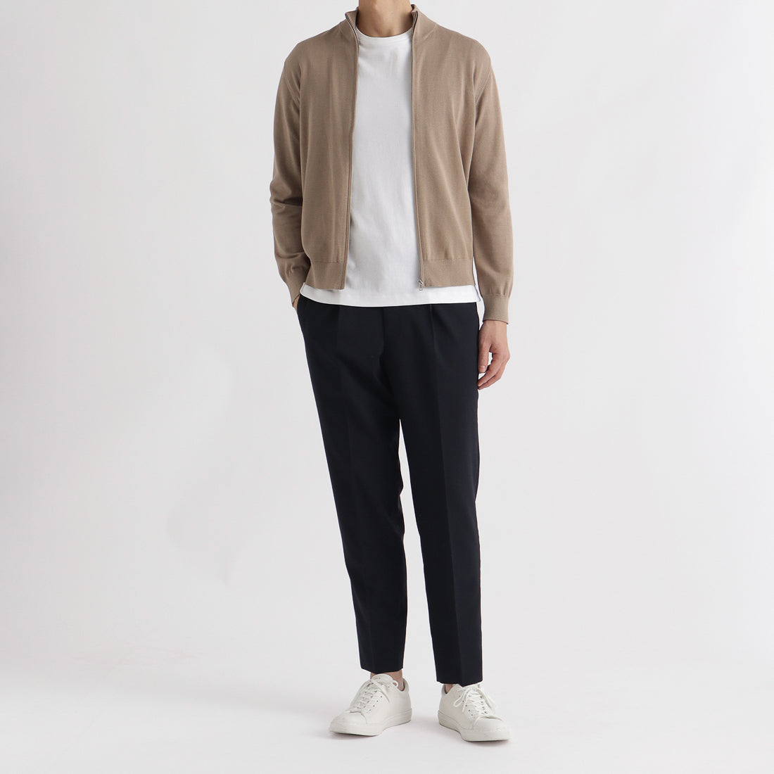 P/Wトロピカル ワンプリーツトラウザー ネイビー | ＋CLOTHET ONLINE