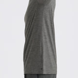 Wool Tailored Mock Neck Long Sleeve T-shirt Color: Gray