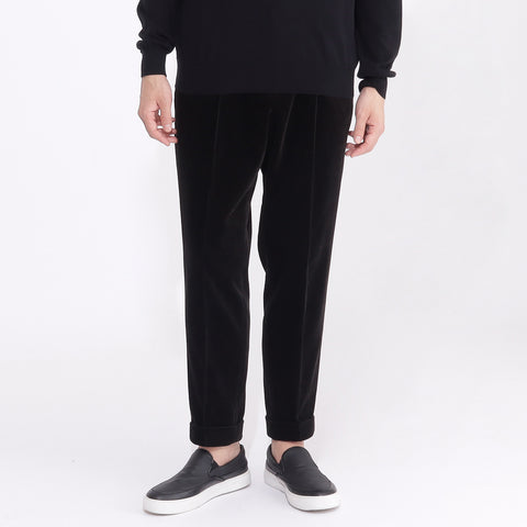SUVIN PLATINUM Corduroy Easy Trousers Color: Black