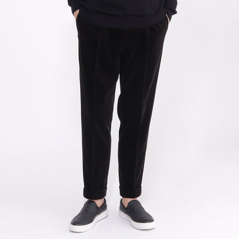 SUVIN PLATINUM Corduroy Easy Trousers Color: Black