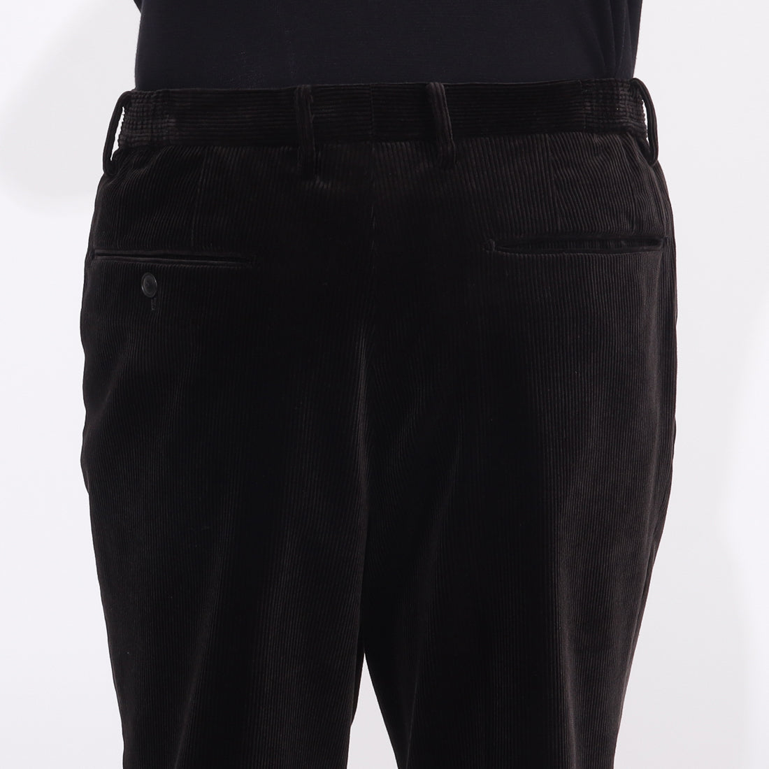 SUVIN PLATINUM Corduroy Easy Trousers Color: Black