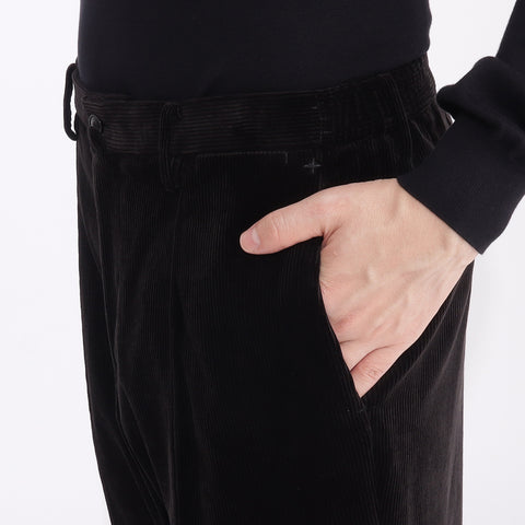 SUVIN PLATINUM Corduroy Easy Trousers Color: Black