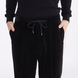 SUVIN PLATINUM Corduroy Easy Trousers Color: Black