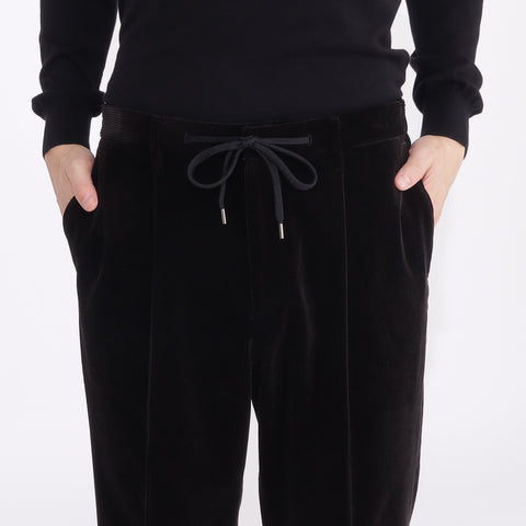 SUVIN PLATINUM Corduroy Easy Trousers Color: Black