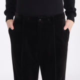 SUVIN PLATINUM Corduroy Easy Trousers Color: Black