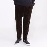 SUVIN PLATINUM Corduroy Easy Trousers Color: Brown