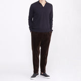 SUVIN PLATINUM Corduroy Easy Trousers Color: Brown
