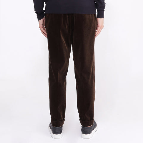 SUVIN PLATINUM Corduroy Easy Trousers Color: Brown