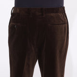 SUVIN PLATINUM Corduroy Easy Trousers Color: Brown