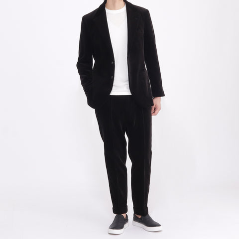 SUVIN PLATINUM Corduroy Tailored Jacket Color: Black