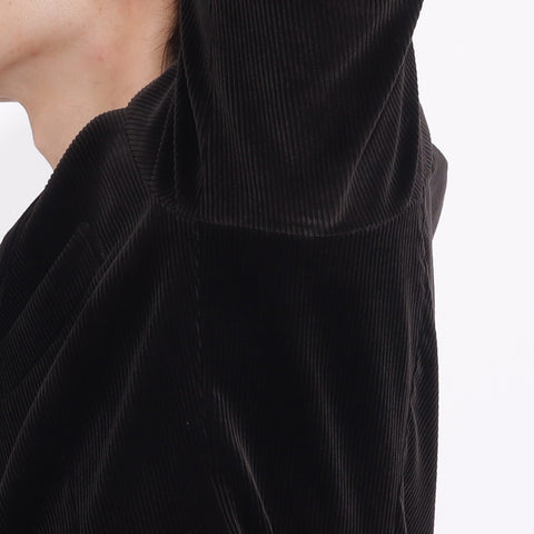 SUVIN PLATINUM Corduroy Tailored Jacket Color: Black