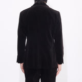 SUVIN PLATINUM Corduroy Tailored Jacket Color: Black