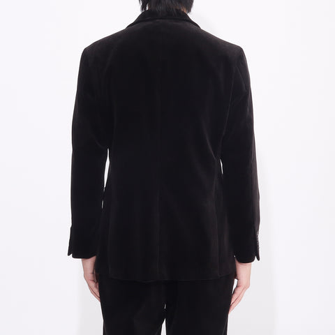 SUVIN PLATINUM Corduroy Tailored Jacket Color: Black