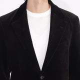 SUVIN PLATINUM Corduroy Tailored Jacket Color: Black