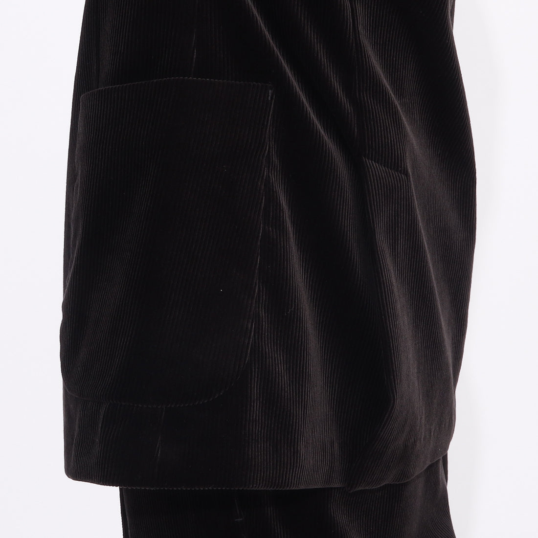 SUVIN PLATINUM Corduroy Tailored Jacket Color: Black
