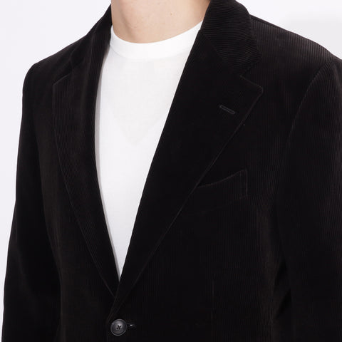 SUVIN PLATINUM Corduroy Tailored Jacket Color: Black