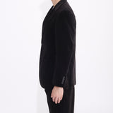 SUVIN PLATINUM Corduroy Tailored Jacket Color: Black