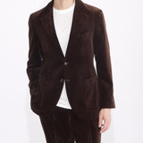 SUVIN PLATINUM Corduroy Tailored Jacket Color: Brown