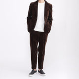 SUVIN PLATINUM Corduroy Tailored Jacket Color: Brown